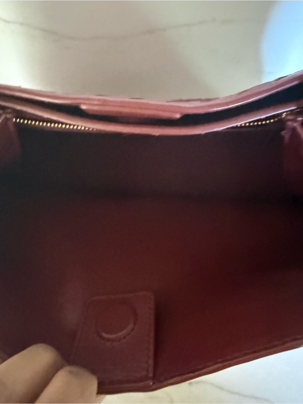 Quince Romy Handwoven Satchel Merlot - Picture 8 of 9
